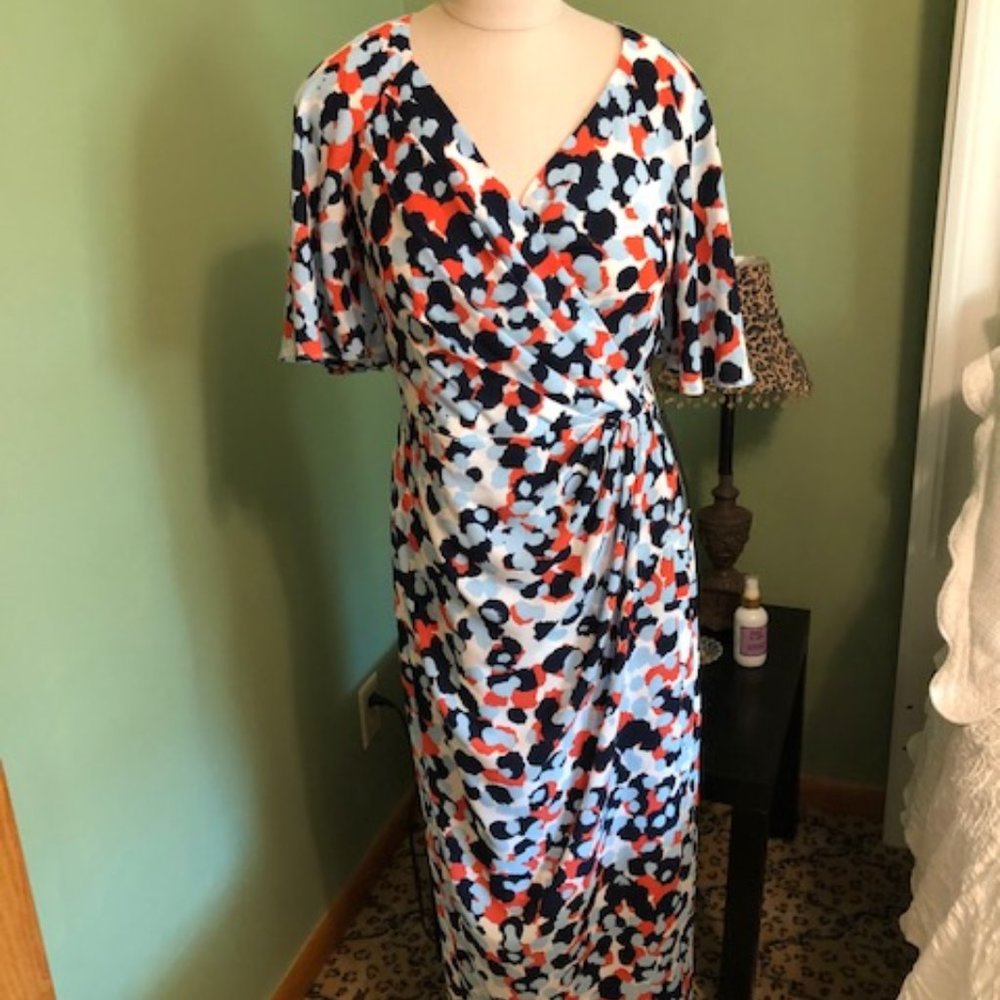Printed Midi - Faux Wrap Dress